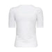 Only Women T-Shirt: White short-sleeved top with puffed shoulders