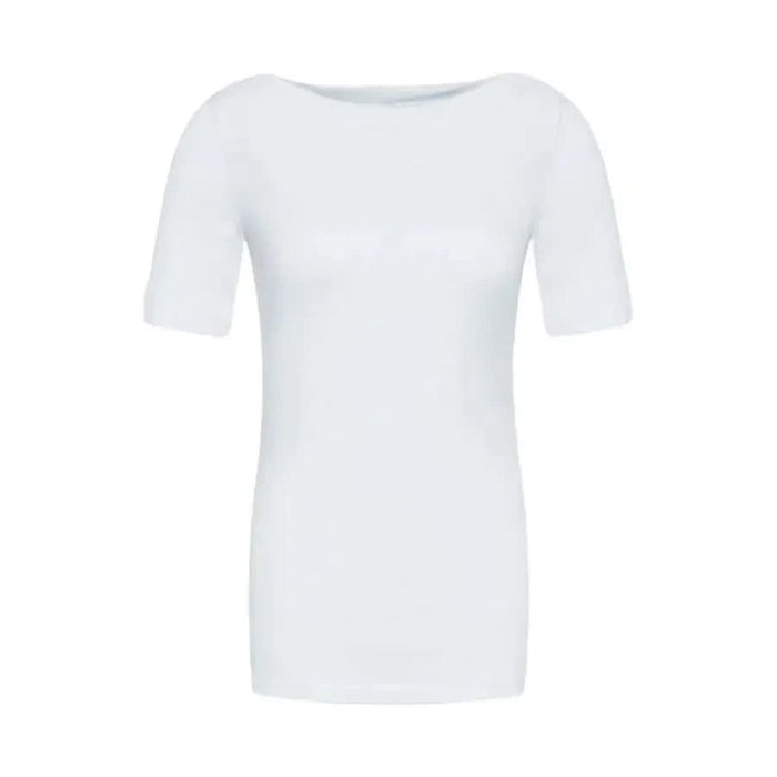 White short-sleeved t-shirt with round neckline from Vero Moda Women Top collection