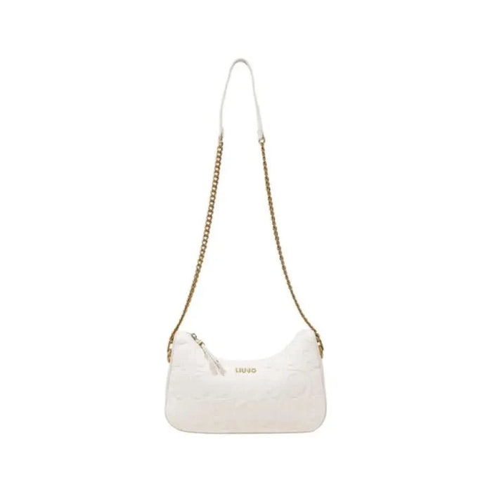 White shoulder bag with gold chain strap from Liu Jo for women