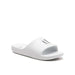 Armani Exchange Women Slippers - White Slide Sandal with Simple Logo on Side