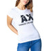 White ’AX ARMANI EXCHANGE’ logo t-shirt from Armani Exchange Women’s Collection