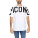 Icon Men T-Shirt in white with large black ICON print across the chest