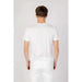 Icon Icon Men wearing classic white crew neck short-sleeved t-shirt