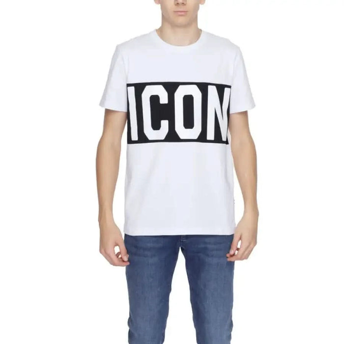 White T-shirt with ’ICON’ print from Icon - Icon Men T-Shirt collection