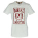 White t-shirt featuring a red Diesel Industry logo design from Diesel - Diesel Men T-Shirt