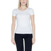 Ea7 Women’s White T-Shirt with Short Sleeves and Round Neckline