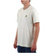 Lyle & Scott Men T-Shirt; White with Embroidered Logo and Contrasting Collar Trim