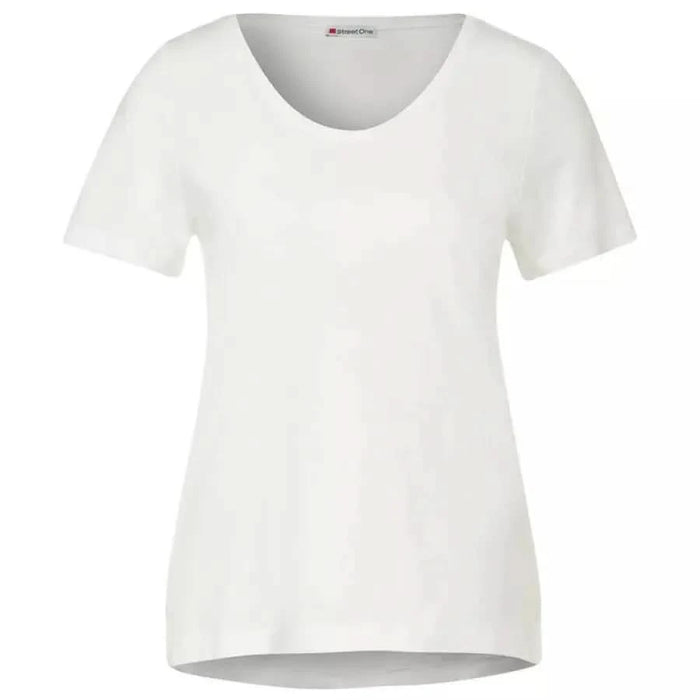 Urban style clothing - Street One Women V-Neck T-Shirt in White