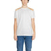 White T-shirt with tan shoulder patches from Alviero Martini Prima Classe collection