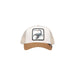 White and tan trucker hat with a scorpion patch by Goorin Bros Men Cap