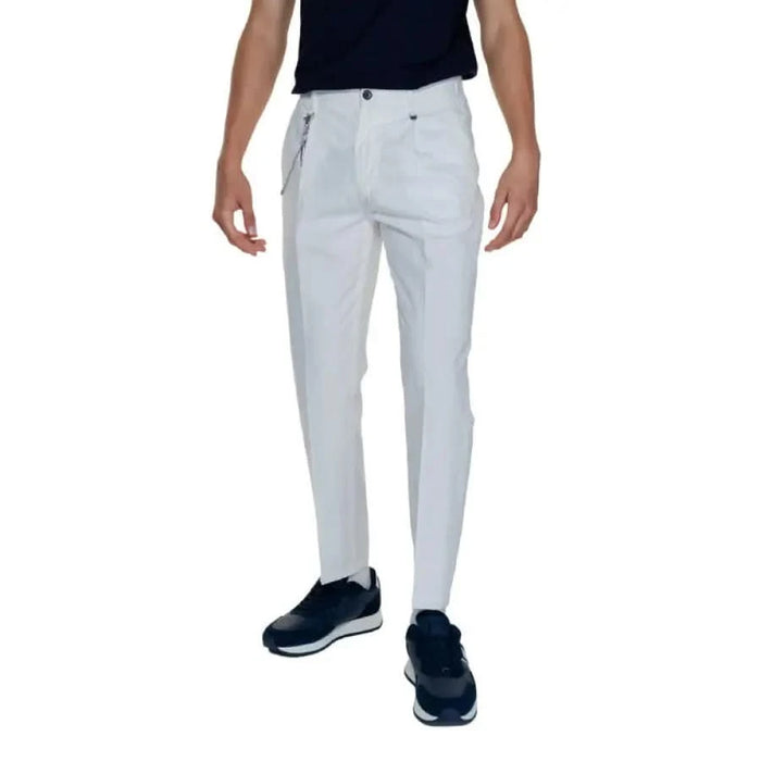 Men’s White Trousers Paired with Dark Sneakers by Antony Morato - Antony Morato Men Trousers