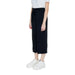 Wide-leg cropped black trousers, Only Women Trousers, paired with white sneakers