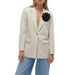 Vero Moda woman in beige blazer with black flower - Vero Moda Vero Moda Women Blazer