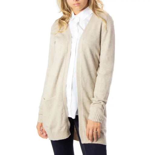 Vila Clothes - Women Cardigan - beige / XS - Clothing