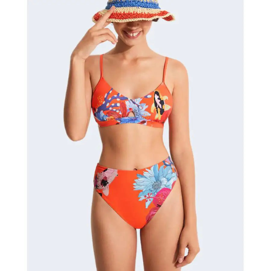 
                      
                        Desigual Women Beachwear: Urban Style Bikini Top and Hat
                      
                    