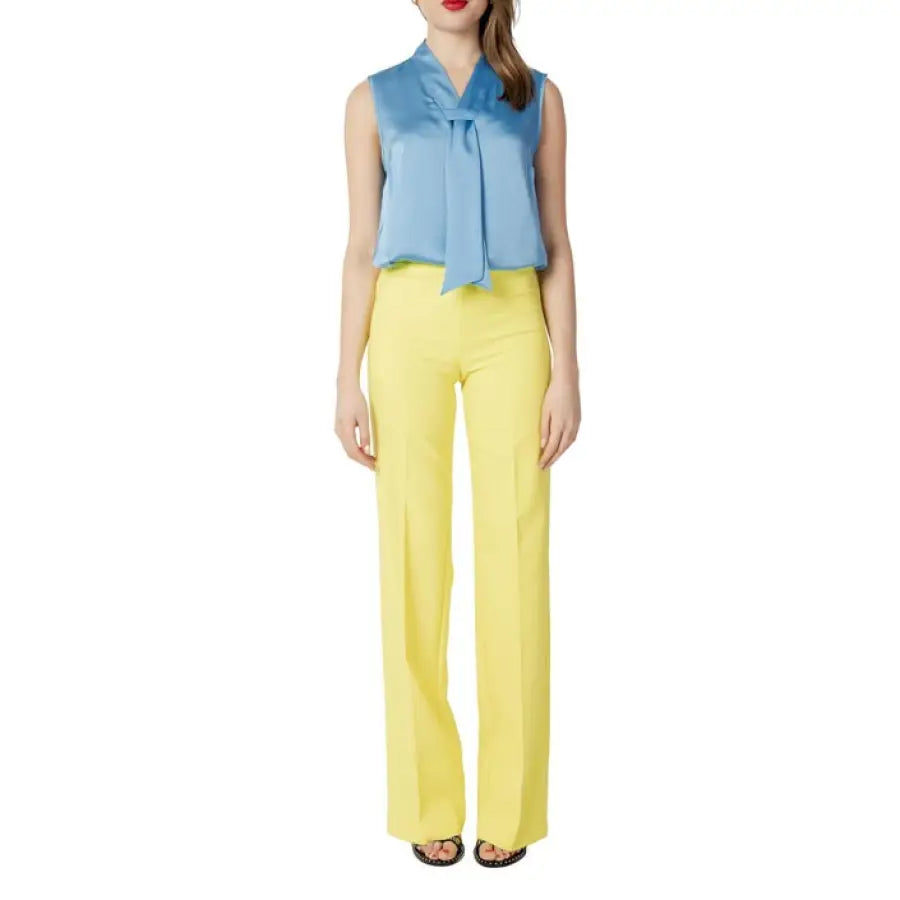 Sandro Ferrone - Women Trousers - yellow / 40 - Clothing