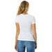 Calvin Klein Jeans: Woman in plain white t-shirt and blue jeans, viewed from behind