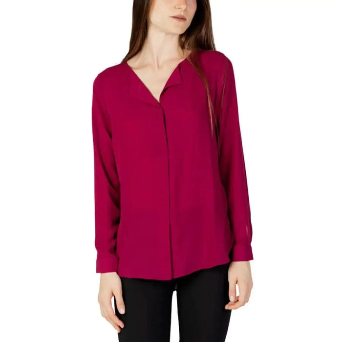 Vila Clothes - Women Shirt - bordeaux / XS - Clothing Shirts