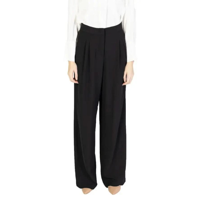 Sandro Ferrone woman in white shirt and black trousers from Sandro Ferrone Women Trousers