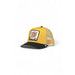 Yellow and black trucker-style baseball cap with tiger patch by Goorin Bros