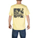 Yellow Boss Men T-Shirt featuring black graphic panels printed on the back