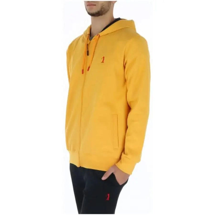 Yellow zip-up hoodie with red logo from U.S. Golf Club Men’s Sweatshirts collection